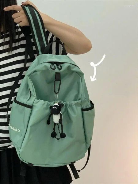 Bolsas escolares Coreano Simple Sport Back Pack Ligero impermeable Mochila Mochila preppy Estudiante informal de alta capacidad