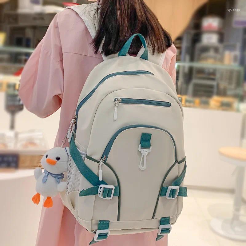 School Bags Ladies Waterproof Cute Laptop College Backpack Female Kawaii Trendy Book Bag Women Travel Nylon Fashion Girl