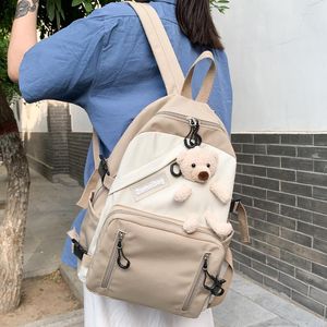 Schooltassen Lenlei Cute Cartoon Bag Backpack voor vrouwen Nylon waterdichte tienermeisjes reis schouder mochila