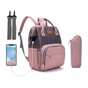 Schooltassen Lequeen Baby Stroller voor mama met haken luierorganisator rugzak Bebe Bebe Bare grote zwangerschapsmummie