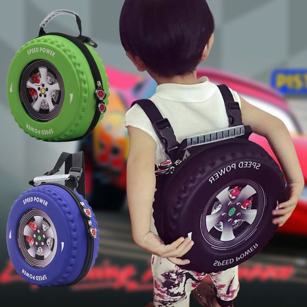 Sacs d'école Belle Enfants Petit Sac À Dos 3D Pneu De Voiture Enfants Cartable EVA Roue Maternelle Sac Âge 3-5 Garçon Fille Toddler Kawaii Cartable 230729