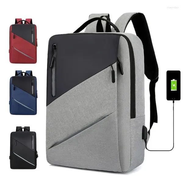 Sacs d'école Sac à dos de toile masculine Sac de grande capacité pour les hommes Travel Travel USB sac à dos Business Back