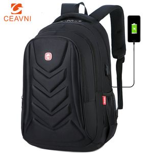 School Tassen Men Business Laptop Backpack USB Charger Port Waterdichte reistas 15 Computerzakken Rugzakken 230817