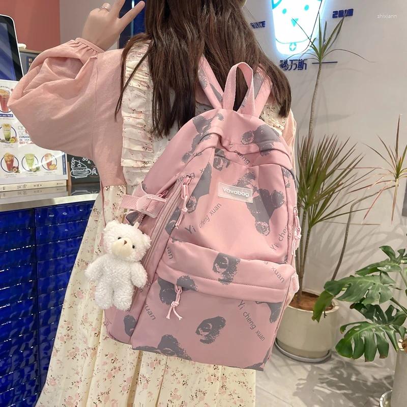 School Bags Middle Backpack Female INS Korean Version Of High Students 2024 Grade Five And Six