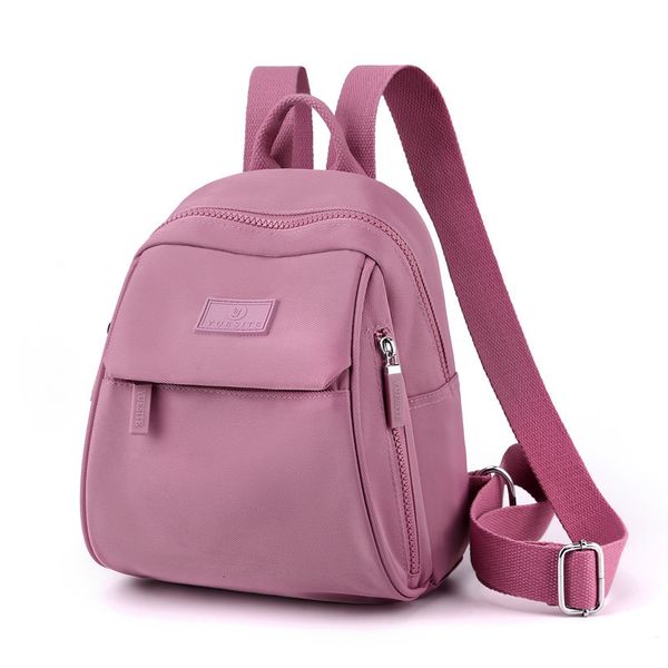 Bolsas escolares Mini mujeres Mochilas Antirrobo Impermeable Nylon Pequeño Bagpack Office Lady Multipocketed Hombro Mochila Bolsa de almacenamiento de viaje 230817