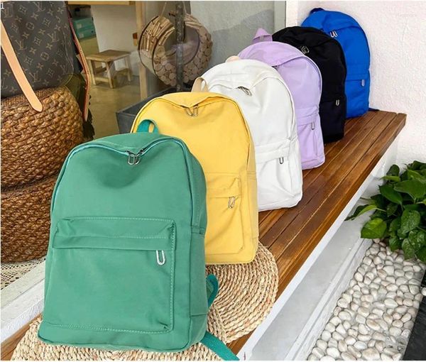 Sacs d'école sac à dos minimaliste de grande capacité Campus Corée Version coréenne Sac de voyage étudiant