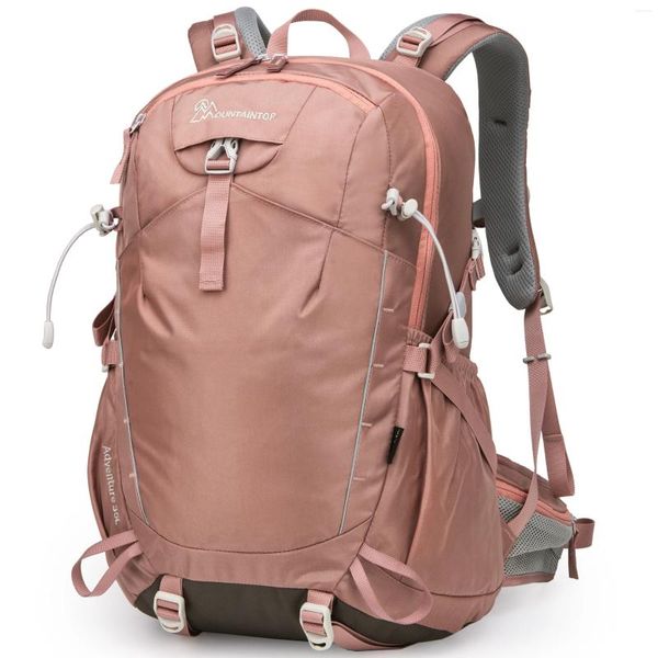 Sacs d'école Montaint 35L Backpack de randonnée pour femmes avec couvertures de pluie et fermetures à glissière YKK pour le camping de camping en randonnée