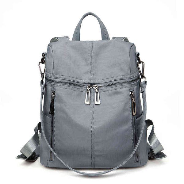 Sacs d'école Nouveau sac à dos en tissu Oxford Femme Antivol Sac à dos Allmatch Léger et grande capacité Voyage de loisirs 220802