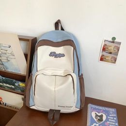 Sacs d'école sac à dos en nylon pour femmes 2024 compartiment intérieur zipper sac à dos décontracté grande capacité polyvalent bolso mujer
