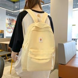 Schultaschen Nylon Damen Rucksack Minimalistischer Stil Tasche für Mädchen Große Kapazität Wasserdichte Aufbewahrungsrucksäcke Trendige weibliche Reise