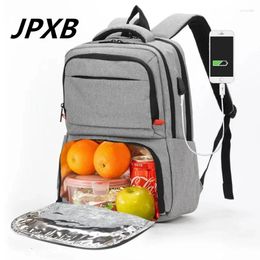 Sacs d'école de voyage extérieur sac à dos pour ordinateur portable de 15,6 pouces de grande capacité avec pique-nique à sacs isolés