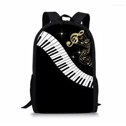 Sacs d'école Piano Music Note Imprimez des enfants sac à dos pour les élèves de filles Pattern Childre