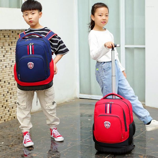 Mochilas escolares Mochila primaria para niños, niños y niñas Grados 1-3-6 Mochila ligera con ruedas para niños