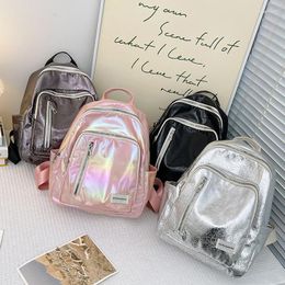 Zaini da scuola Mini zaino da donna in pelle PU Zaini piccoli impermeabili per ragazze Mochila da viaggio con cerniera multistrato