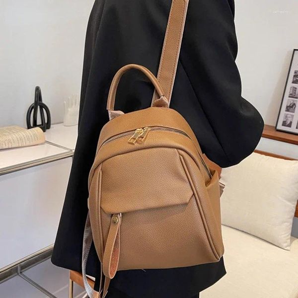 Sacs d'école Qualité Petit sac à dos en cuir PU pour femmes 2023 Tendance Retour aux adolescentes Filles Luxe Kawaii