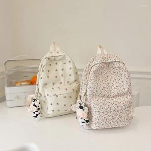 Bolsas escolares Mochilas de mujeres tranquilas Estilo pastoral elegante para niñas Niños Soft Children's Fresh Design Mochilas