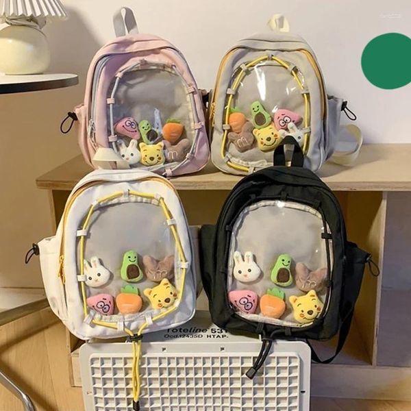 Bolsas escolares Richme Kawaii Mujeres mochilas casuales diary nylon pequeña capacidad mochilas para mujer muñeca transparente bolsa de muñeca mujer