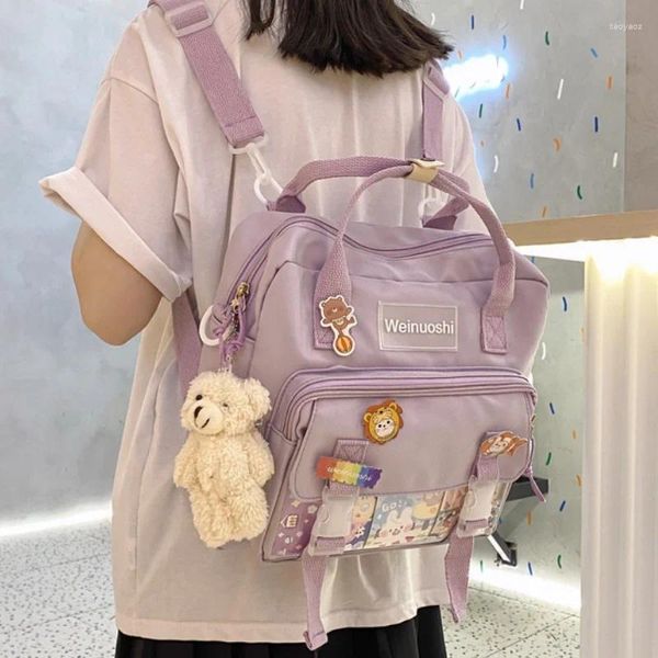 Sacs d'école petit sac à dos toile adolescente filles pour étudiante femmes Patchwork Kawaii sacs à dos Mochila Mini