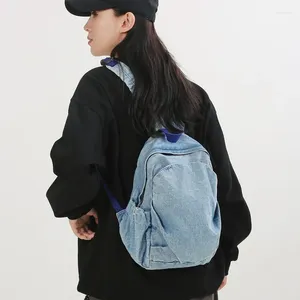 Schooltassen Kleine damesrugzak Vrouwelijke schooltas Bagpack Mode Denim rugzakken voor tieners Meisjes Mini Damesrugzak Mochila