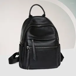 Школьные сумки, мягкий рюкзак из натуральной кожи для женщин и мужчин, большая повседневная универсальная сумка на плечо, повседневный рюкзак из воловьей кожи с несколькими карманами