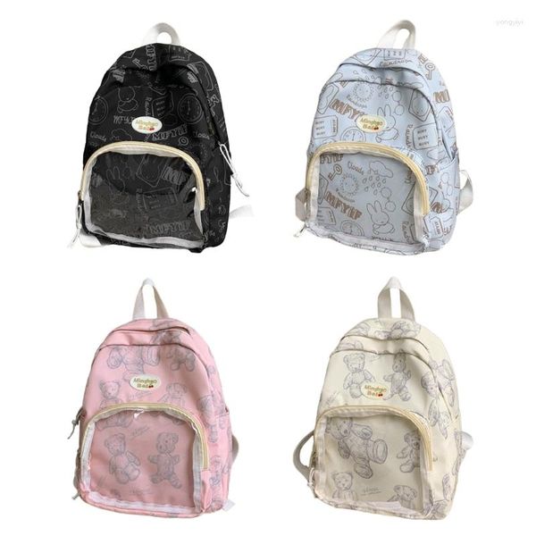 Bolsas escolares Bolsa elegante Mochila universitaria Mochila con correas ajustables para niñas 066F