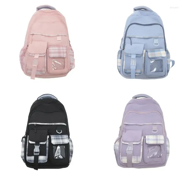 Sacs d'école élégant sac à dos en nylon sac pour ordinateur portable pour étudiants adolescents garçons filles voyage livre décontracté