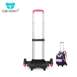 Schooltassen Zon Acht Kid Trolley Backpack Wieltas voor kinderwielen Uitbreidbare staaf Hoge functie Trolly