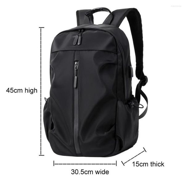 Sacs d'école Super léger Oxford étanche voyage sac à dos hommes affaires décontracté ordinateur portable USB charge sacs à dos sac de sport