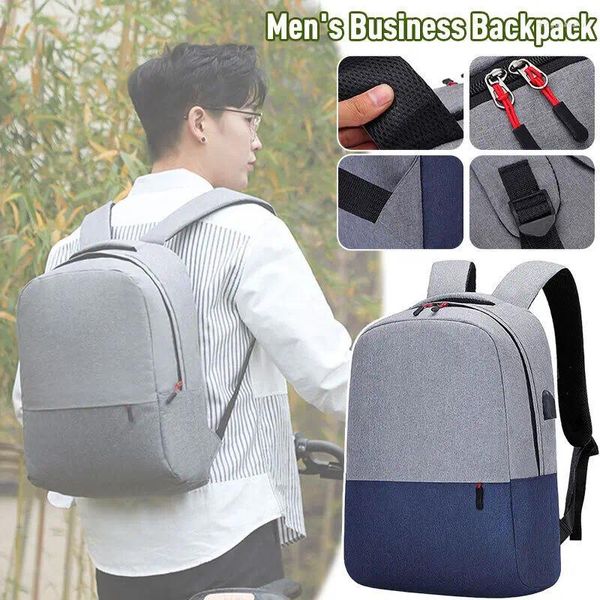 Mochilas escolares, mochila de viaje para hombres, mochila de negocios, mochila para estudiantes, gran capacidad, mochila impermeable para ordenador portátil, mochila de tela Oxford para hombre