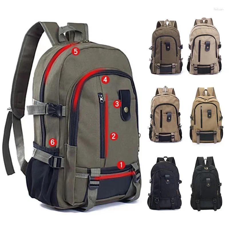 Okul çantaları seyahat sırt çantası erkek taktik militari dağcılık çantası tuval büyük kapasiteli sırt çantaları açık kamp bilgisayarı