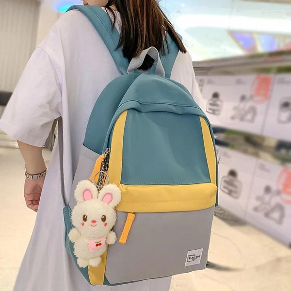 Sacs d'école Tendy Femme Travel Livre Bag Lady Nylon College Kawaii Backpack Femmes Cute Loisure Cool Girl Oploper Fashion