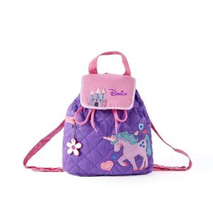 Mochilas escolares Unicornio Mochila ACOLCHADA bordada personalizada Niños personalizados con mochilas de diseño para niñas pequeñas 230918