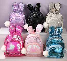 Sacs d'école imperméables pour enfants vendent des sacs à dos à paillettes d'apprentissage pour enfants de Style lapin sacs à dos mignons pour garçons et filles 230818