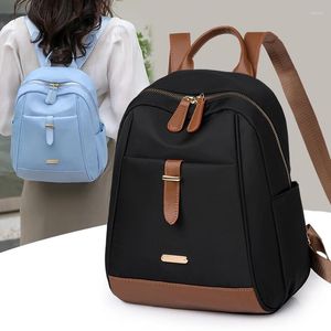 Sacs d'école imperméable à l'eau grande capacité en Nylon couleur correspondant sac à dos pour femmes mode femme sac de voyage sacs à dos cartable pour adolescentes