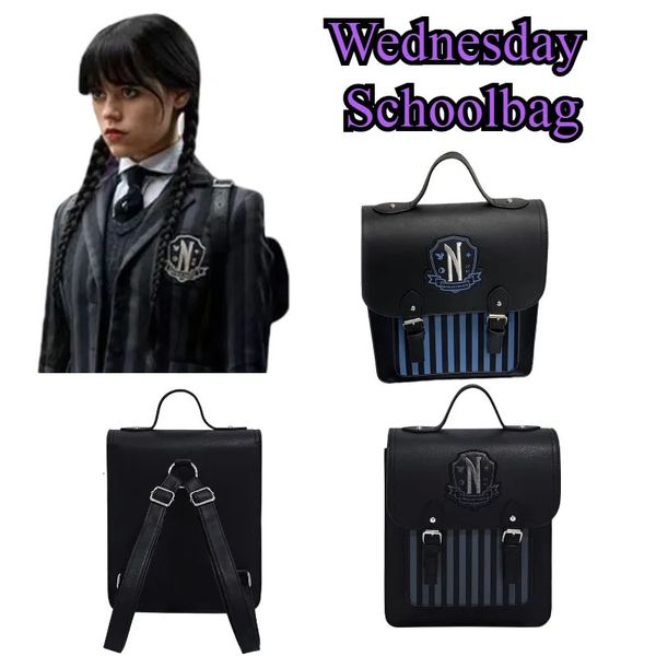 Sacs d'école mercredi Addams College sac Cosplay écolière sac à dos britannique mode Style Collection cartable pour enfant cadeau d'anniversaire 231006