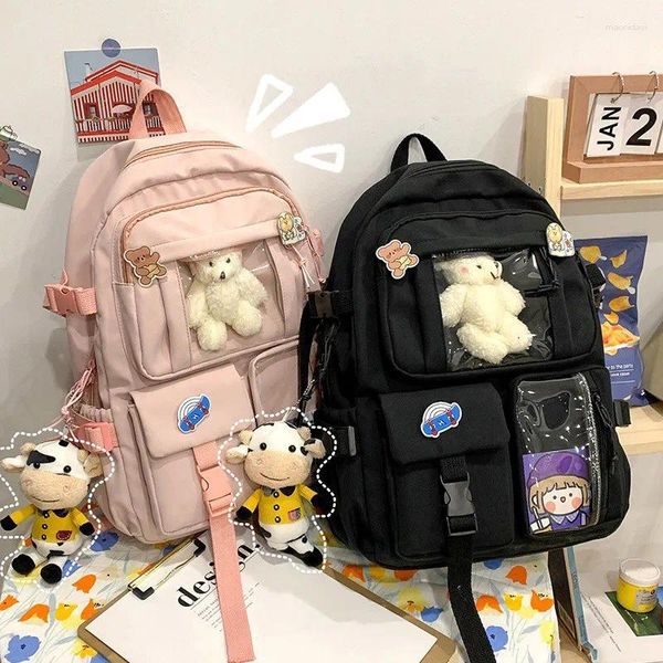 Sacs d'école Weysfor Fashion Women Arafroproping Candy Colors Backpacks High Preppy Preppy Backpack for Teenage Girl Cute Travel Rucksack