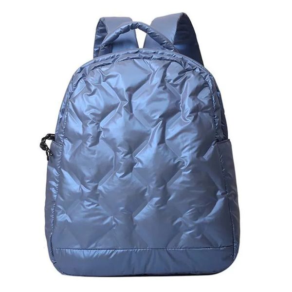 Sacs d'école Espace d'hiver rembourré vers le bas sac à dos mode grande capacité sac à dos femme épaule coton matelassé sac d'école Mochilas Femininas 231205