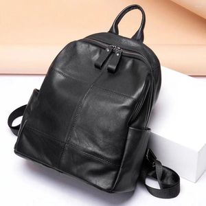 Schooltassen vrouw tas lederen laptop rugzakken schooltas anti-diefstal rugzak waterdicht voor vrouwen mochila outdoor reizen