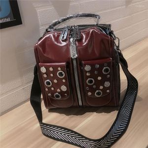 Sacs d'école femmes sacs à dos luxe cristal mode noir vert vin rouge sac en cuir dames petit bandoulière épaule cadeau pour voyage