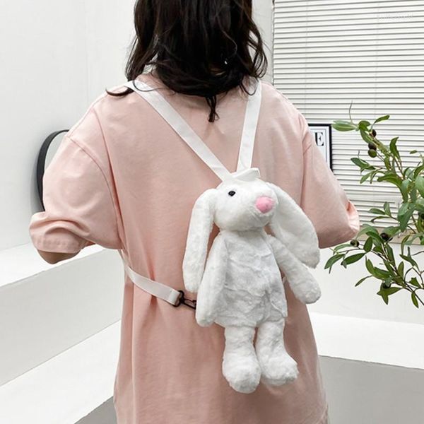 Sacs d'école femmes sac à dos à fourrure enfants dessin animé mignon peluche poupée fille cadeau