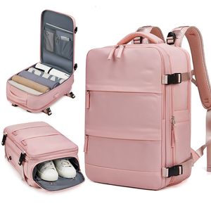 School Bags Women Laptop Backpack 15.6inch Teenage girl USB charging school Backpack Independent Shoe bag travel Backpack outdoor Backpack 230907