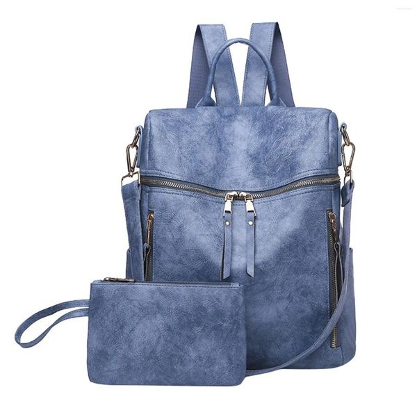 Sacs d'école Femmes Sac mère Sac à dos de mode Petit sac à main confortable en cuir étudiant voyage pour les filles en bas âge