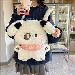 Schooltassen Vrouwen Pluche Pop Rugzak Schattige Puppy Casual Tas Pastorale Hond Cartoon Grappige Schouder