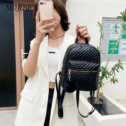 Sacs d'école Femmes Preppy Style Backpack Travel Pu Leather Handbag Small Rucksack Double épaule Fashion