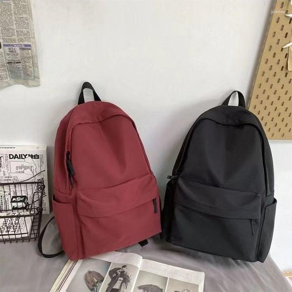 Bolsas escolares mochila para mujeres bolsas de color sólido universitario