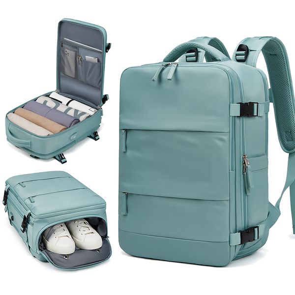 Sacs d'école femmes voyage sac à dos adolescente USB charge affaires sac à dos pour ordinateur portable avec sac à chaussures 15,6 pouces étanche école sac à dos 230726