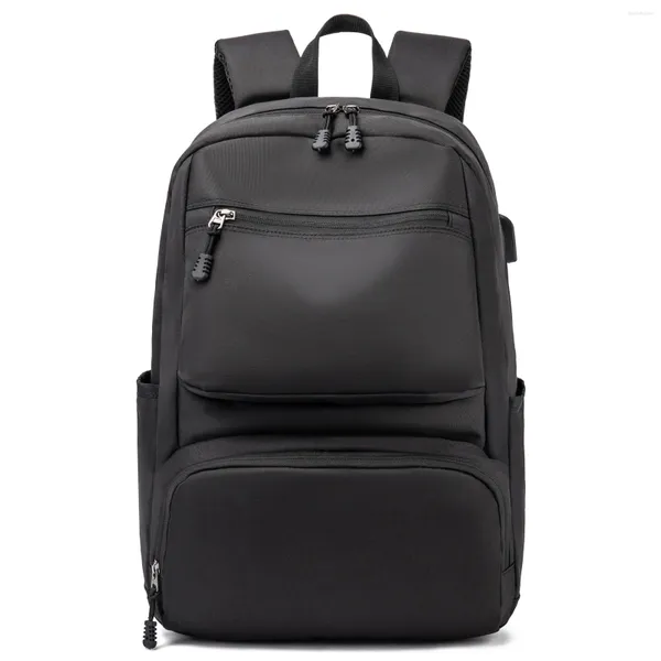 Sacs d'école XZAN 2024 Sac à dos pour hommes M2 USB Charge Mâle Grand 15,6 pouces Sac à dos pour ordinateur portable