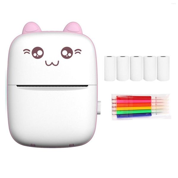 Ordinateur de poche Compatible scolaire pour téléphone portable stylos colorés Mini imprimante thermique de voyage à grande vitesse avec papier d'impression