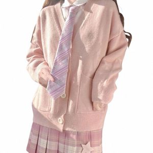 Écolière Uniforme JK Cardigan lâche JK MANDER Japonais Uniforme japonais Fi Uniformes Chandail R9JV #