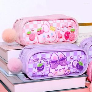 ÉCOLES CURS ÉCLAIRES SAG TRANSPARET jolie papeterie mignonne coréenne crayon coréen Boîte à stylo kawaii kit fournit Pouche